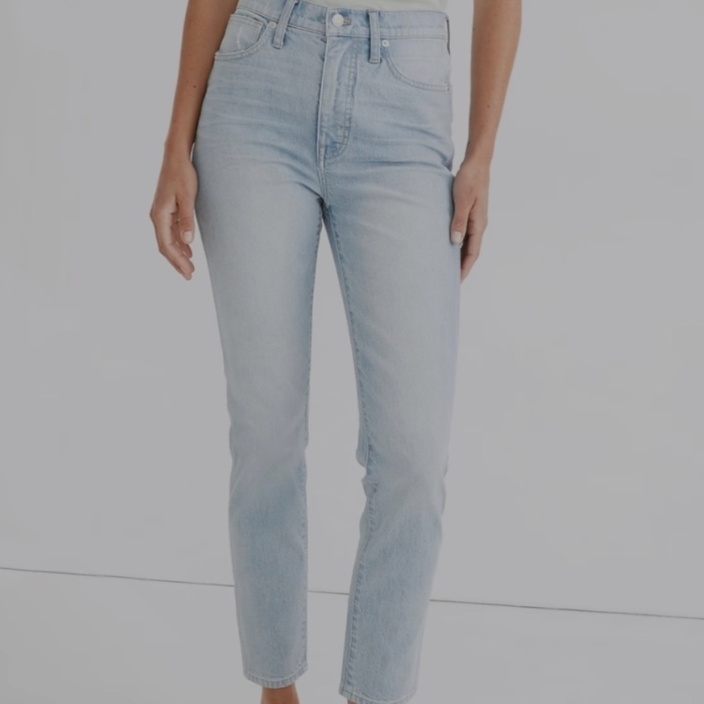 Madewell stovepipe jeans in Hume wash workwear edition